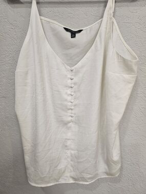 Banana Republic Button Front Camisole | Ivory/White | Size XL